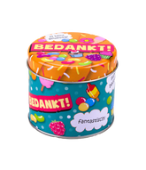 Snoepblik Bedankt 9cm